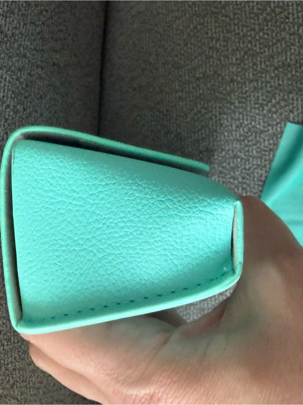 Tiffany & Co. Signature Robin's Egg Blue Leather Sunglass case and cleaning clot